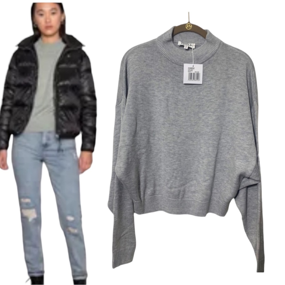 Revolve X Edited‎ Minimalist Hellen Jumper Dolman sweater Grey wool blend  S